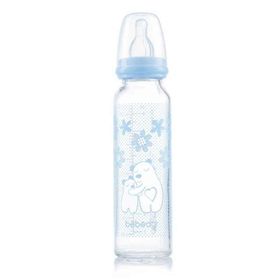Bebedor Mavi 250 ml Isıya Dayanıklı Cam Bİberon