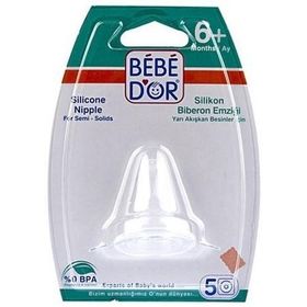 BEBEDOR ÖZEL AMAÇLI SİLİKON BİBERON EMZİKLERİ - YARI AKIŞKAN BESİNLER İÇİN