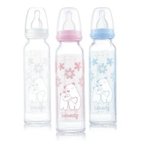 Bebedor Silikon Emzikli Isıya Dayanıklı 250 ml 3+ Ay Cam Biberon