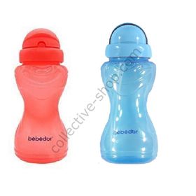 Bebedor Sportif 2'li Paket Mavi ve Fuşya 330 ml Pipetli Bardak
