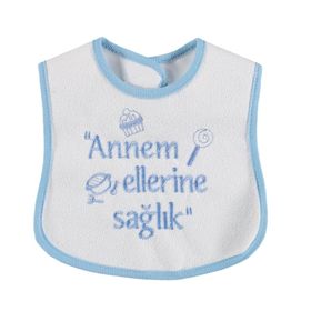 Bebegen Annem Ellerine Sağlık Yazılı Mavi Önlük