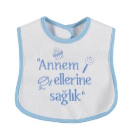 Bebegen Annem Ellerine Sağlık Yazılı Mavi Önlük