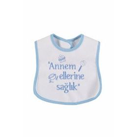 Bebegen Annem Ellerine Sağlık Yazılı Mavi Önlük