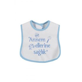 Bebegen Annem Ellerine Sağlık Yazılı Mavi Önlük