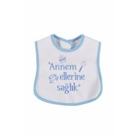 Bebegen Annem Ellerine Sağlık Yazılı Mavi Önlük