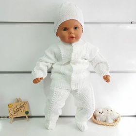 Bebegen Beyaz Bebek Triko 4'lü Takım