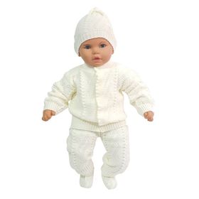 Bebegen Krem 4 Parça Triko Bebek Takımı