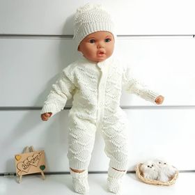 Bebegen Krem Triko Patikli Takım Bebek Tulum