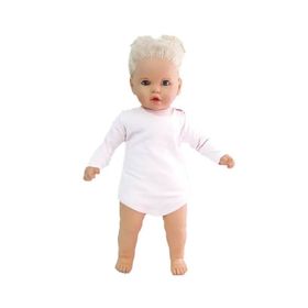 Bebegen Pembe Sade Uzun Kollu Alttan Çıt Çıtlı Badi Bebek Zıbını