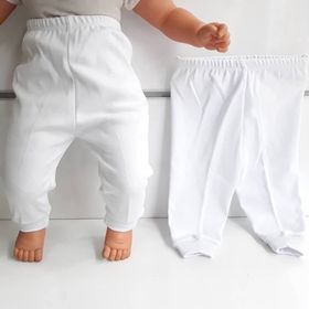 Bebegen Sade Beyaz Tek Alt Bebek Penye Pantolon
