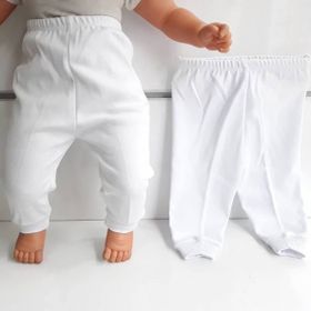 Bebegen Sade Beyaz Tek Alt Bebek Penye Pantolon