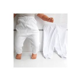 Bebegen Sade Beyaz Tek Alt Bebek Penye Pantolon