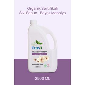 Bebeğimin Marketi ECOS3 2500 ml Beyaz Manolya Organik Sıvı Sabun