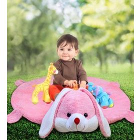 Bebek 120 cm Tavşanlı Oyun Halısı Oyun Matı