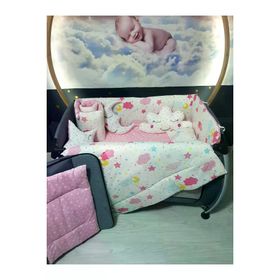 Bebek İklimi P5023 Sarı 70x110 cm Park Beşiklere Uyumlu 10 Parça Bebek Uyku Seti