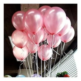 Bebekparti Metalik 10 Adet Pembe Balon