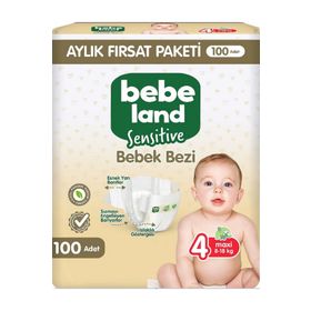 Bebeland Sensitive No:4 Maxi 100 Adet Bebek Bezi
