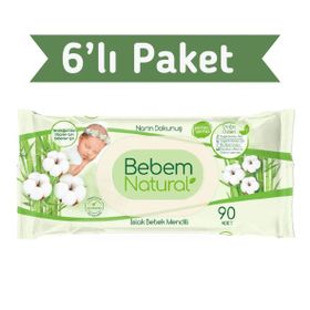 Bebem Natural 90'lı Islak Havlu Mendil (6 adet)