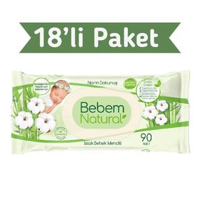 Bebem Natural 90'lı Islak Havlu Mendil (6 adet)
