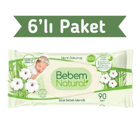 Bebem Natural 90'lı Islak Havlu Mendil (6 adet)