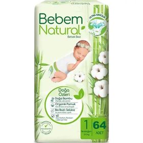 Bebem Natural No:1 Yenidoğan 64 Adet Bebek Bezi