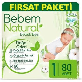 Bebem Natural No:1 Yenidoğan 80 Adet Bebek Bezi