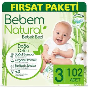 Bebem Natural No:3 Midi 102 Adet Bebek Bezi