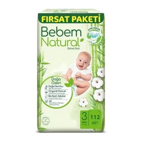Bebem Natural No:3 Midi 112 Adet Bebek Bezi