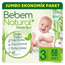 Bebem Natural No:3 Midi 68 Adet Bebek Bezi