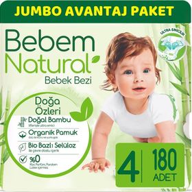 Bebem Natural No:4 Maxi 180 Adet Bebek Bezi