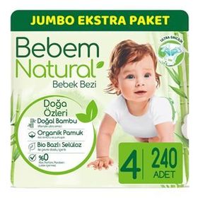 Bebem Natural No:4 Maxi 240 Adet Bebek Bezi