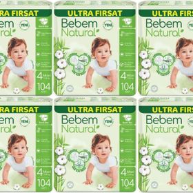 Bebem Natural No:4 Maxi 624 Adet Bebek Bezi