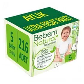 Bebem Natural No:5 Junior 216 Adet Bebek Bezi