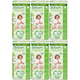 Bebem Natural No:6 XLarge 384 Adet Bebek Bezi