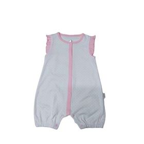 Bebengo 3022 Pembe Puanlı Kız Kısa Tulum