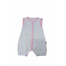 Bebengo 3022 Pembe Puanlı Kız Kısa Tulum