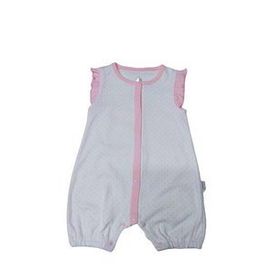 Bebengo 3022 Pembe Puanlı Kız Kısa Tulum