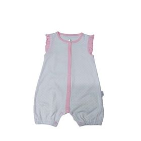 Bebengo 3022 Pembe Puanlı Kız Kısa Tulum