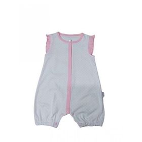 Bebengo 3022 Pembe Puanlı Kız Kısa Tulum