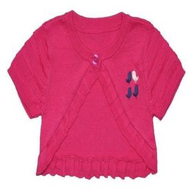 Bebepan Birds Fuşya 3-6 Ay Triko Bebek Bolero