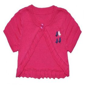 Bebepan Birds Fuşya 3-6 Ay Triko Bebek Bolero