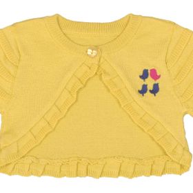 Bebepan Birds Sarı 9-12 Ay Triko Bebek Bolero