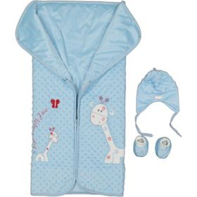 Bebesi Fluffy Zürafalı Bebek Battaniyesi