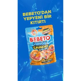 Bebeto 35 gr Freeze Peach Rings Şeker (3 adet)