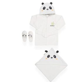Bebitofbaby 30037 Beyaz Panda Bornoz Seti