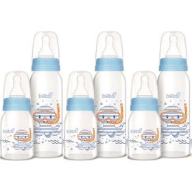 Bebsi Mavi 250 ml + 125 ml 3'lü Cam Biberon Seti
