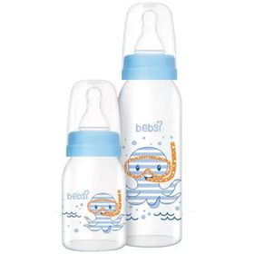 Bebsi Mavi 250 ml Cam Biberon + 125 ml Cam Biberon Seti