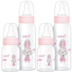 Bebsi Pembe 250 ml + 125 ml 2'li Cam Biberon Seti