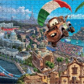 Bedeko Arabalar Çizgi Film Ahşap 50x70 cm 500 Parça Puzzle