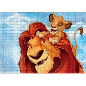 Bedeko Aslan Kral Ahşap 50x70 cm 500 Parça Puzzle